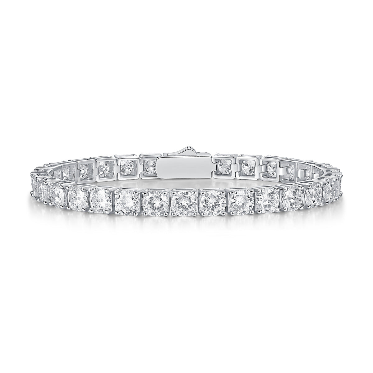 Men's & Women's Tennis Bracelet S925 Sterling Silver - Moissanite Diamond Alternative, Hypoallergenic, Wedding/Party Jewelry