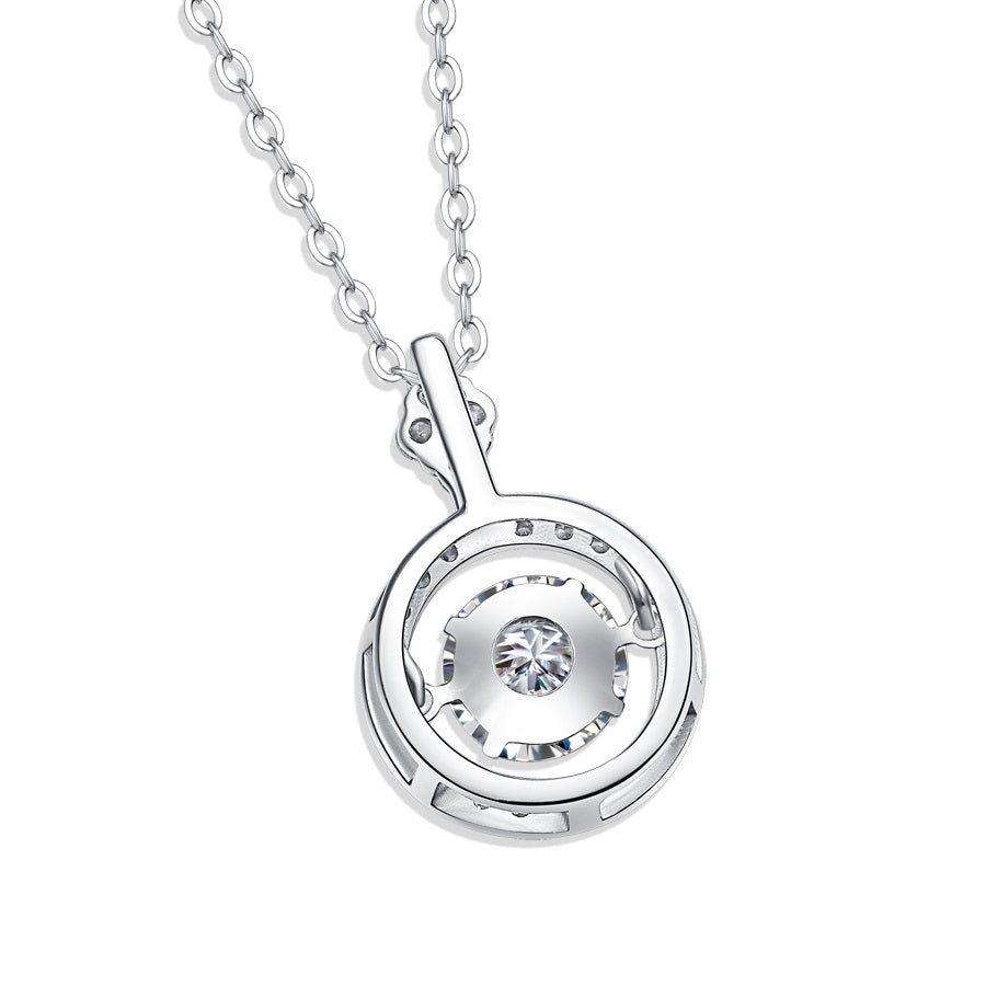 1 Carat Moissanite Pendant Necklace - S925 Sterling Silver Light Luxury Women's Jewelry, Elegant Gift Accessory