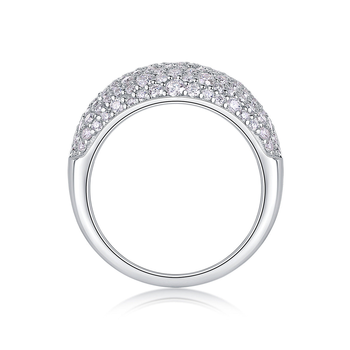 Bague en moissanite Moonlit Stars - Bague céleste en argent sterling S925, 133 pierres, taille 3EX, couleur D, avec certificat GRA