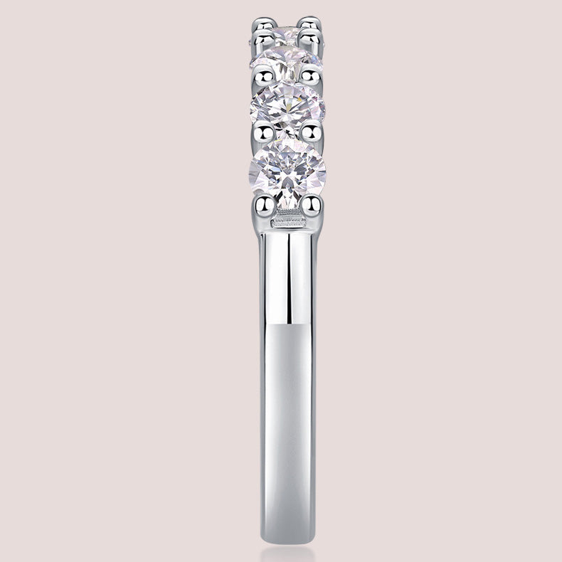Bague index en moissanite 0,7 ct – Bijou pour femme en argent sterling S925 résistant à la lumière, bague minimaliste de luxe légère