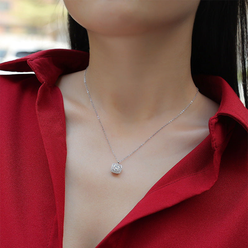 Collier avec pendentif carré en moissanite – Bijou de luxe léger en argent sterling S925 pour femme, cadeau d'anniversaire élégant