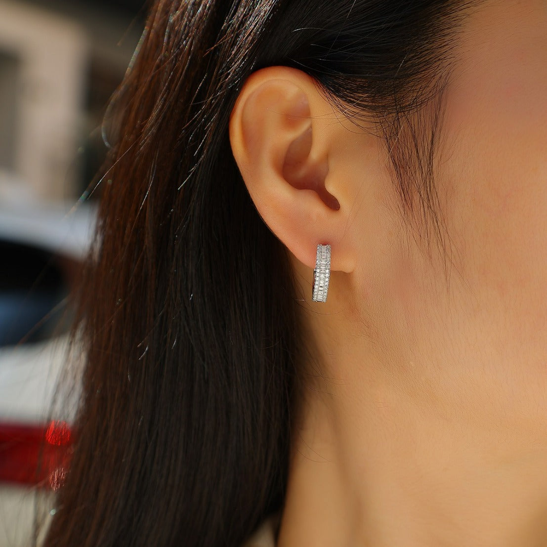 98-Stone Moissanite Earrings - S925 Sterling Silver Light Luxury Women's Jewelry,Elegant Earrings, Clever Design,Very Dazzling