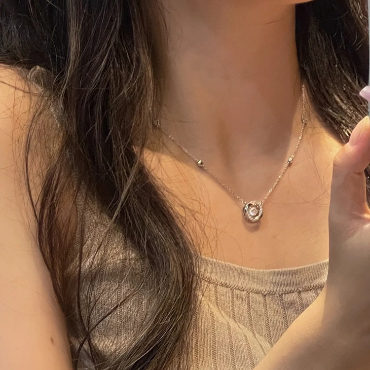 Collier cœur vibrant en moissanite – Chaîne de clavicule légère et luxueuse en argent sterling S925 pour femme, bijoux minimalistes tendance