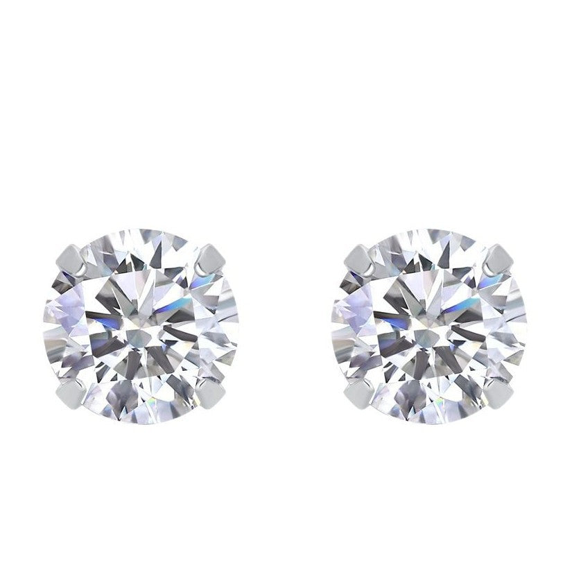 Minimalist S925 Sterling Silver Moissanite Hoop Earrings for Women | Classic Huggie Earrings with Diamond-Like Sparkle