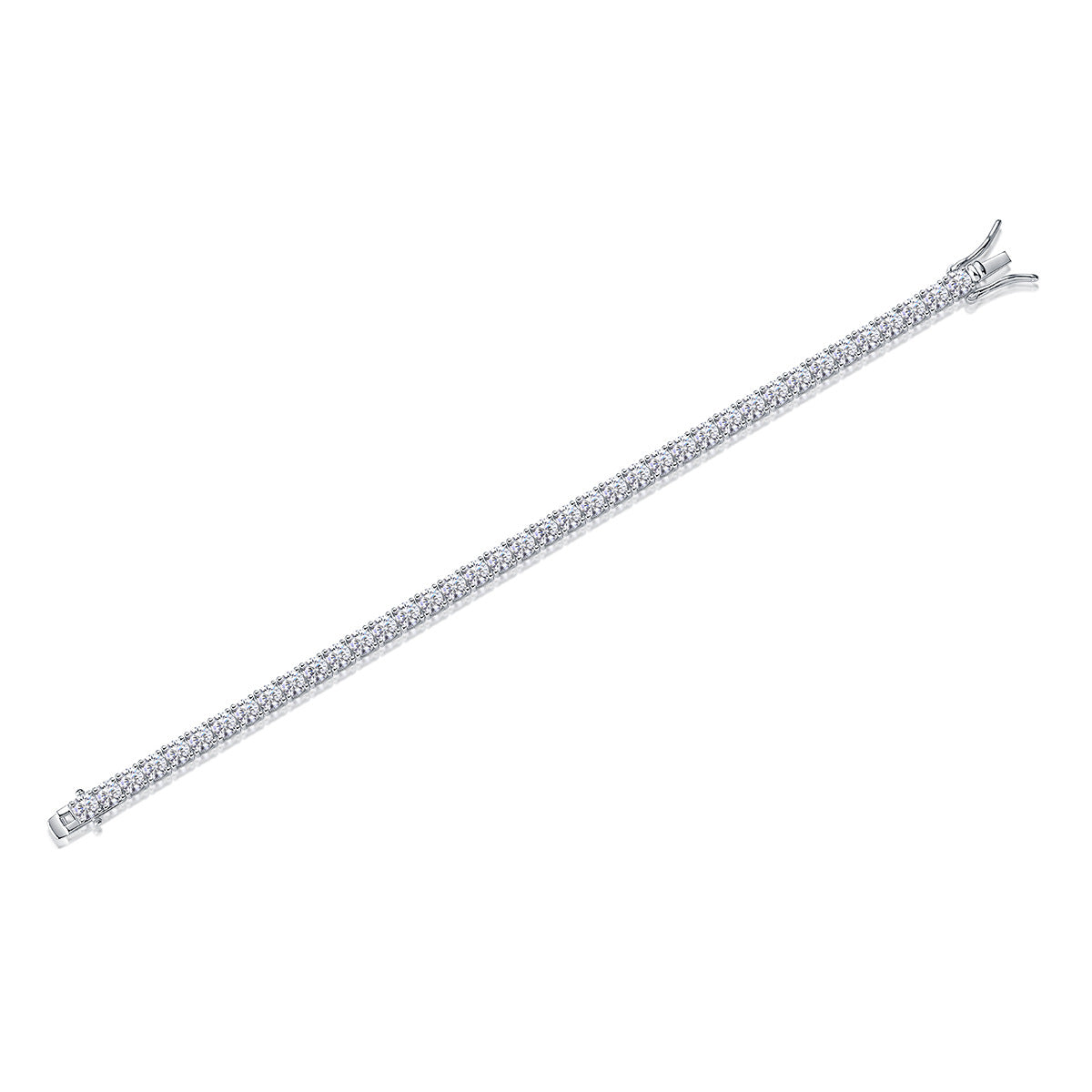Tennis Chain Bracelet - S925 Sterling Silver Gold Plated Each Moissanite 0.3ct Hip Hop Style Jewelry for Men/Women, Anniversary Gift