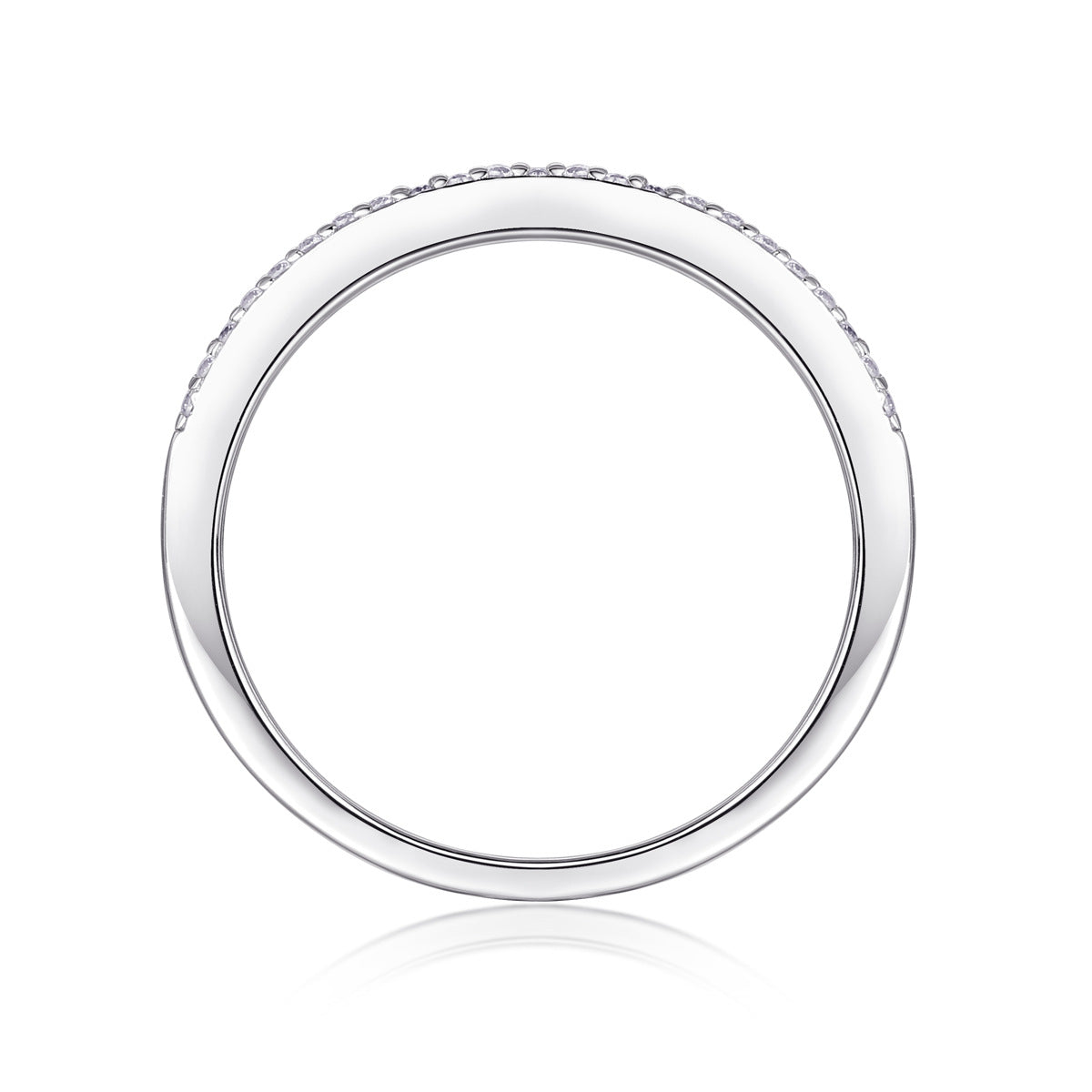 Bague d'éternité Beautiful Moment - Bague en argent sterling S925 avec moissanite de 4,4 mm, 68 pierres, bijou de mariage de luxe léger