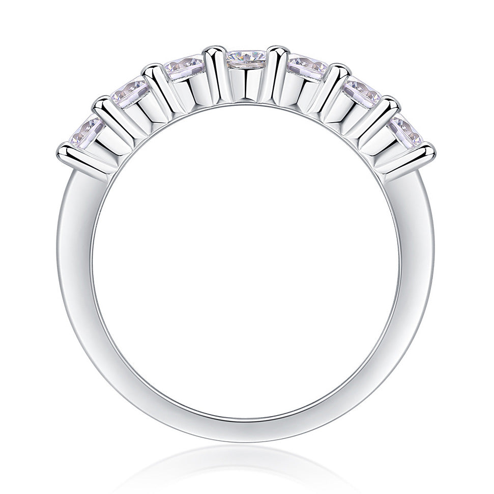 Bague index en moissanite 0,7 ct – Bijou pour femme en argent sterling S925 résistant à la lumière, bague minimaliste de luxe légère