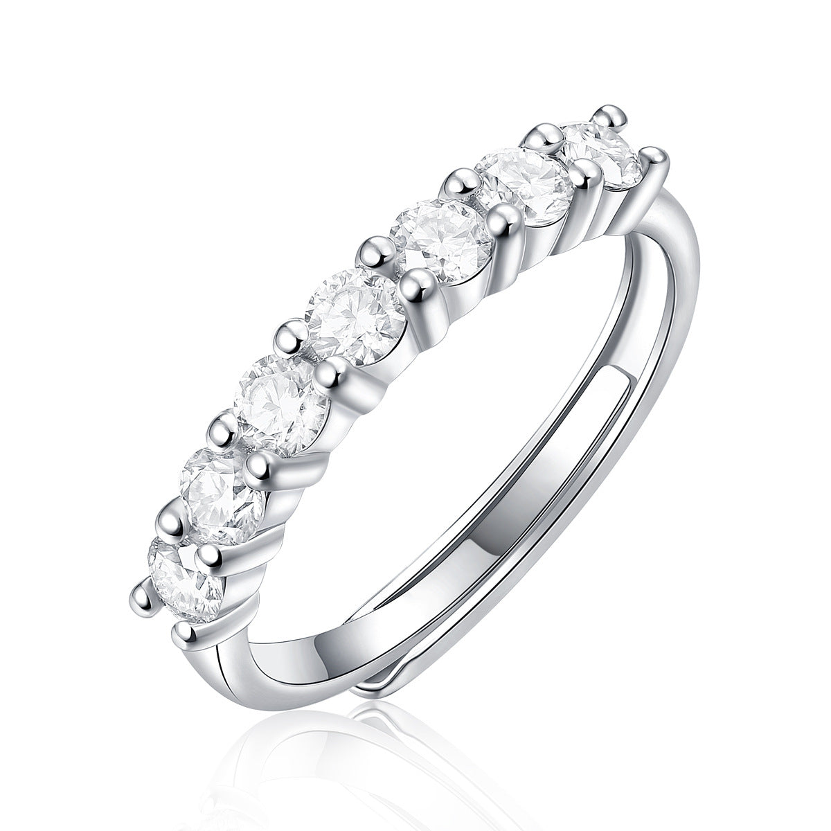 Bague index en moissanite 0,7 ct – Bijou pour femme en argent sterling S925 résistant à la lumière, bague minimaliste de luxe légère