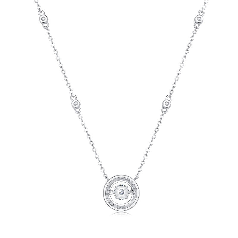 Collier cœur vibrant en moissanite – Chaîne de clavicule légère et luxueuse en argent sterling S925 pour femme, bijoux minimalistes tendance