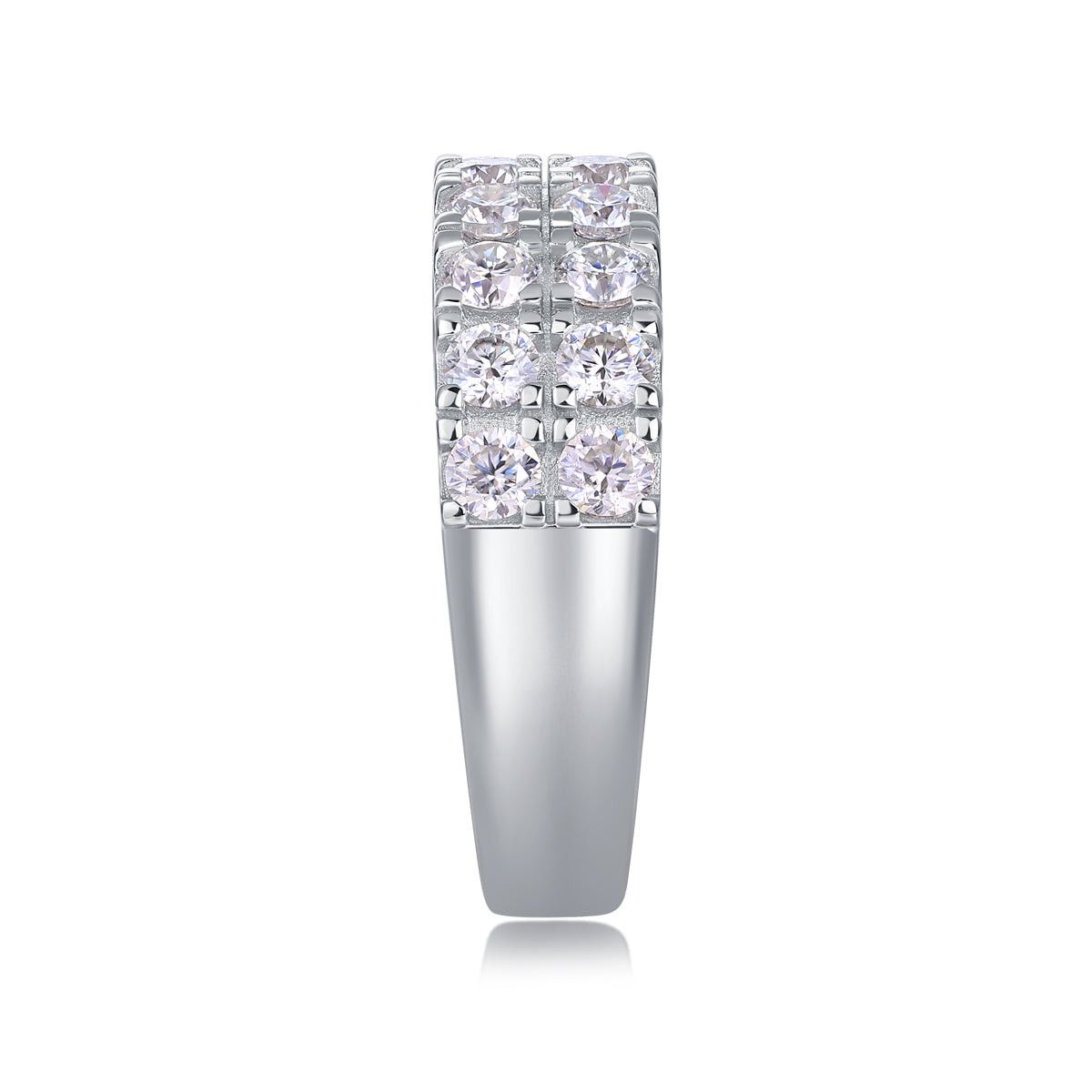 Bague en argent sterling S925 avec moissanite – Bague élégante et légère pour femme. Scintillement tendance, effet diamant, hypoallergénique et résistante au ternissement. Design unique, idéal pour un cadeau d'amour ou pour se faire plaisir.
