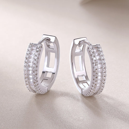 98-Stone Moissanite Earrings - S925 Sterling Silver Light Luxury Women's Jewelry,Elegant Earrings, Clever Design,Very Dazzling