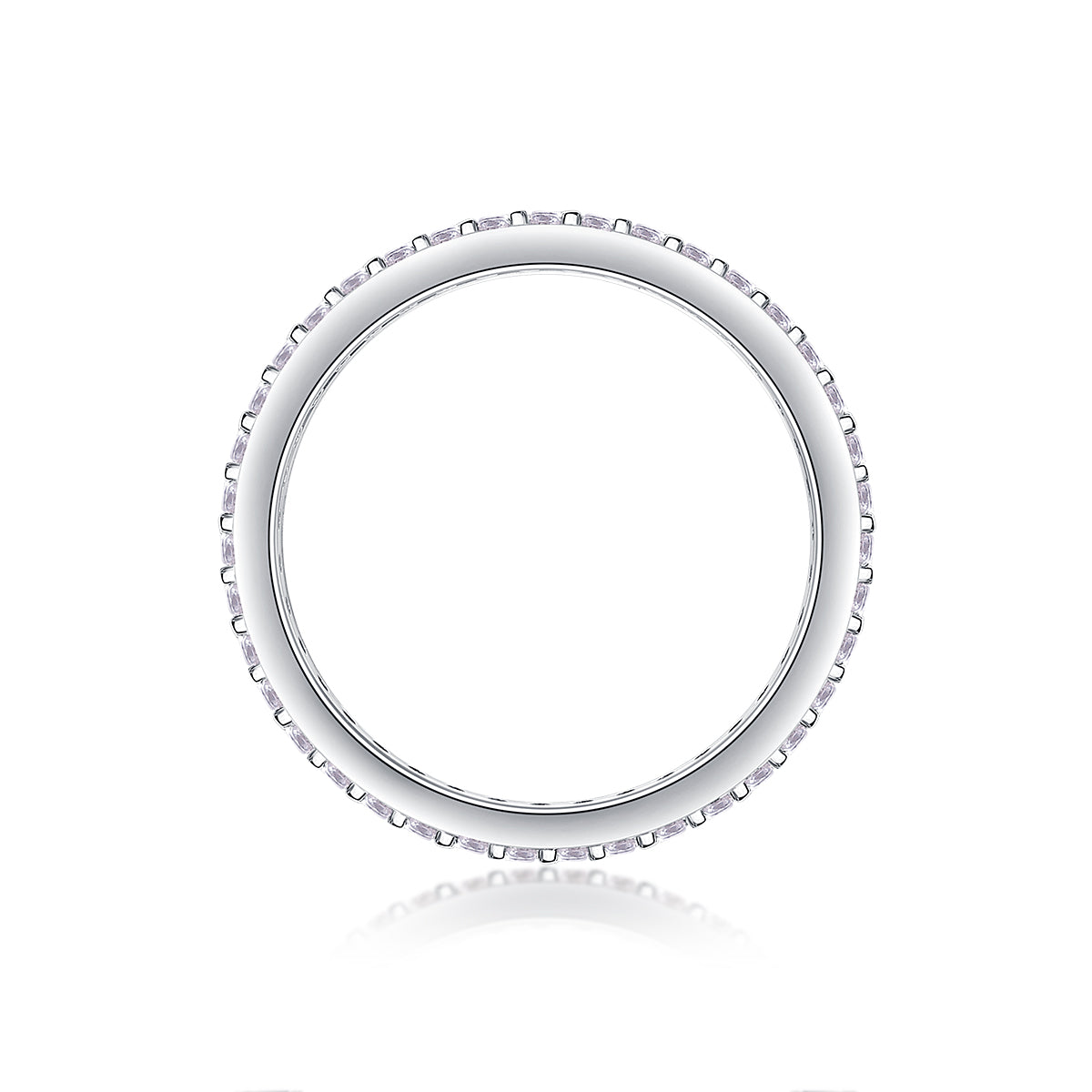 Starry Cluster Moissanite Ring - S925 Sterling Silver 195-Stone Pave Band, D Color 3EX Cut Full Eternity Ring
