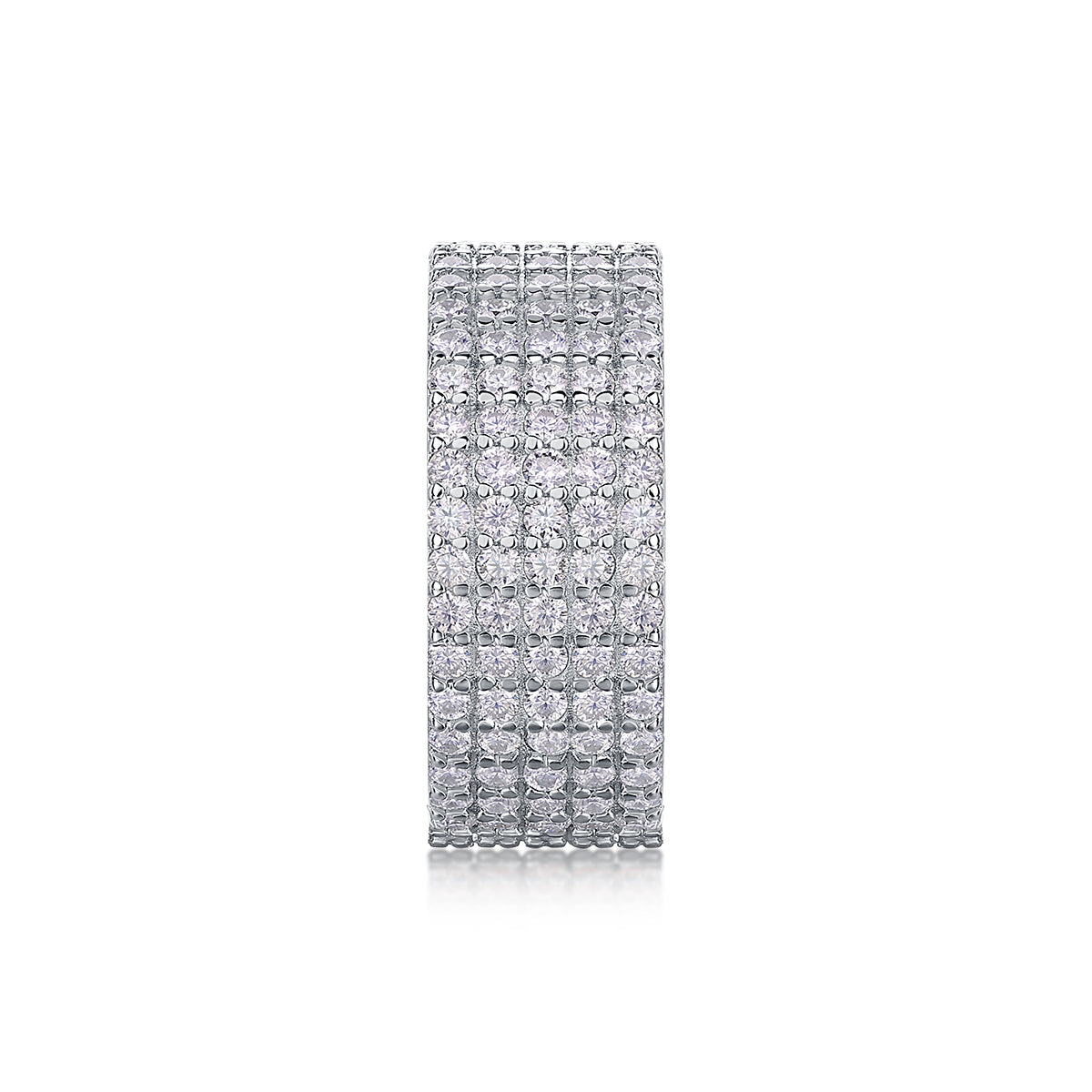 Starry Cluster Moissanite Ring - S925 Sterling Silver 195-Stone Pave Band, D Color 3EX Cut Full Eternity Ring