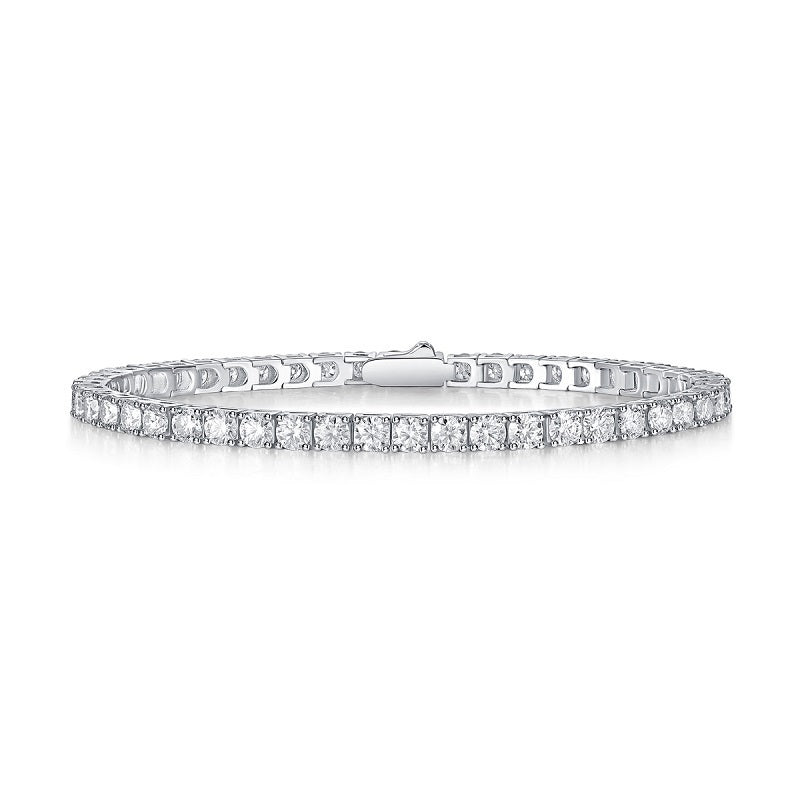 Men's & Women's Tennis Bracelet S925 Sterling Silver - Moissanite Diamond Alternative, Hypoallergenic, Wedding/Party Jewelry