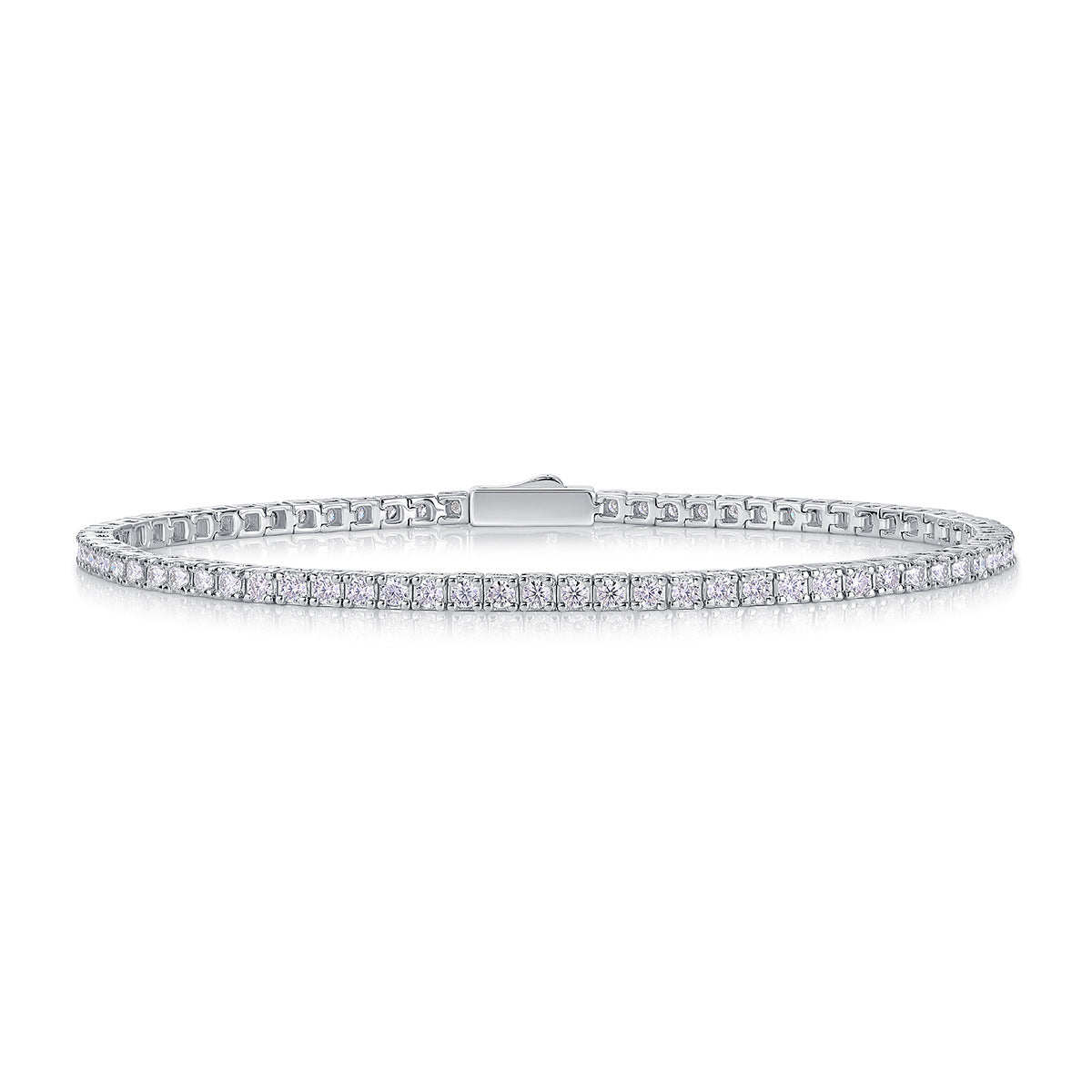 Men's & Women's Tennis Bracelet S925 Sterling Silver - Moissanite Diamond Alternative, Hypoallergenic, Wedding/Party Jewelry