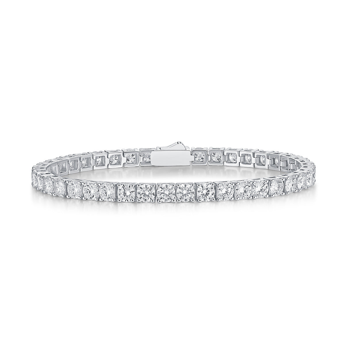 Men's & Women's Tennis Bracelet S925 Sterling Silver - Moissanite Diamond Alternative, Hypoallergenic, Wedding/Party Jewelry