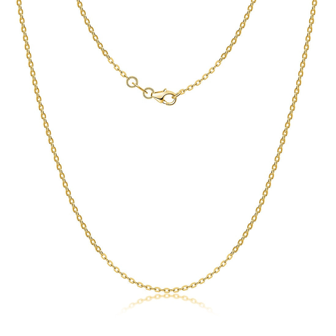Minimalist 925 Sterling Silver Necklace for Women - Simple Single Chain, Premium Electroplated Colors (Gold/Rose Gold/Silver), Light Luxury Jewelry