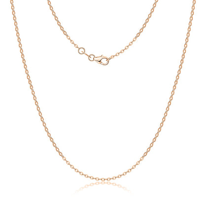 Minimalist 925 Sterling Silver Necklace for Women - Simple Single Chain, Premium Electroplated Colors (Gold/Rose Gold/Silver), Light Luxury Jewelry
