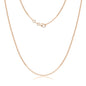 Minimalist 925 Sterling Silver Necklace for Women - Simple Single Chain, Premium Electroplated Colors (Gold/Rose Gold/Silver), Light Luxury Jewelry