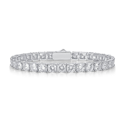 Men's & Women's Tennis Bracelet S925 Sterling Silver - Moissanite Diamond Alternative, Hypoallergenic, Wedding/Party Jewelry
