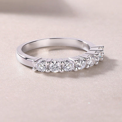 Bague index en moissanite 0,7 ct – Bijou pour femme en argent sterling S925 résistant à la lumière, bague minimaliste de luxe légère