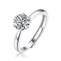 S925 Sterling Silver Moissanite Solitaire Ring for Women - Hypoallergenic, Tarnish-Resistant, Diamond Alternative Wedding Jewelry