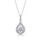Tear of the Sky 1CT D Color Moissanite Teardrop Necklace | 925 Sterling Silver, 18K White Gold Plated, GRA Certified, Free Global Shipping