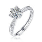 S925 Sterling Silver Moissanite Solitaire Ring for Women - Hypoallergenic, Tarnish-Resistant, Diamond Alternative Wedding Jewelry
