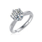 S925 Sterling Silver Moissanite Solitaire Ring for Women - Hypoallergenic, Tarnish-Resistant, Diamond Alternative Wedding Jewelry