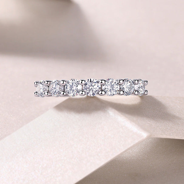 Bague index en moissanite 0,7 ct – Bijou pour femme en argent sterling S925 résistant à la lumière, bague minimaliste de luxe légère