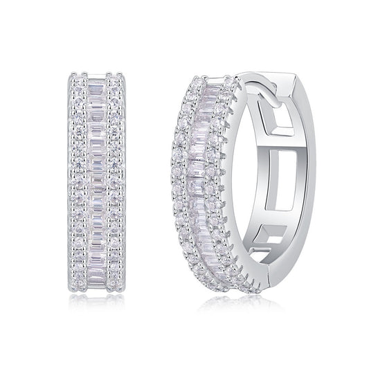 98-Stone Moissanite Earrings - S925 Sterling Silver Light Luxury Women's Jewelry,Elegant Earrings, Clever Design,Very Dazzling