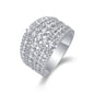Bague Ballet of Time en moissanite – Bague d'éternité en argent sterling S925, 138 pierres, coupe 3EX, couleur D, lumière dansante