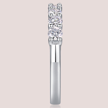 Bague index en moissanite 0,7 ct – Bijou pour femme en argent sterling S925 résistant à la lumière, bague minimaliste de luxe légère