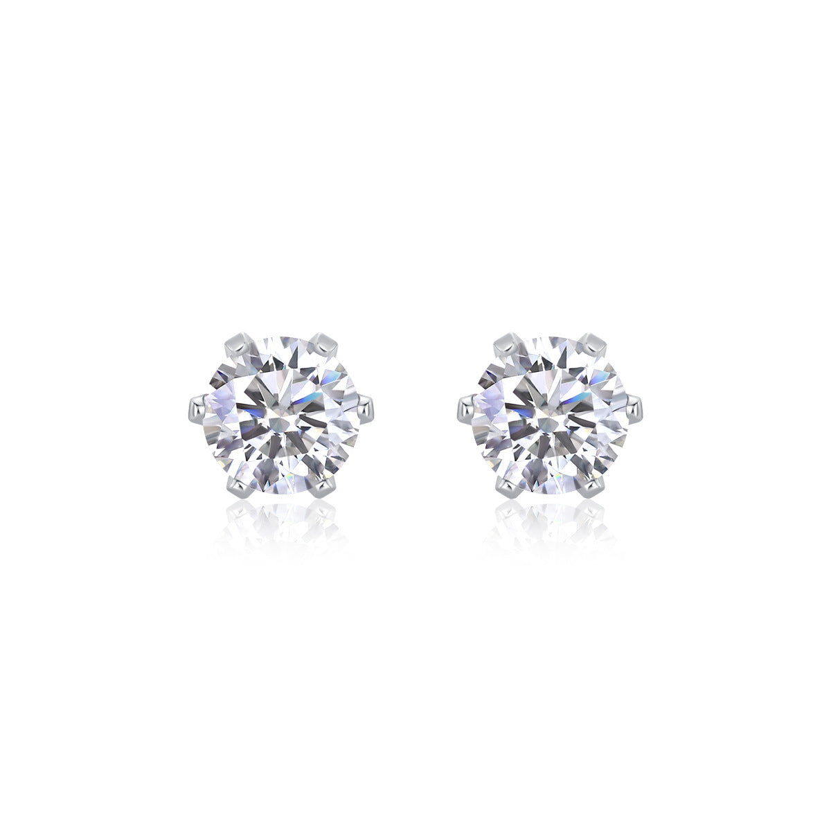 Minimalist S925 Sterling Silver Moissanite Hoop Earrings for Women | Classic Huggie Earrings with Diamond-Like Sparkle