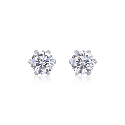 Minimalist S925 Sterling Silver Moissanite Hoop Earrings for Women | Classic Huggie Earrings with Diamond-Like Sparkle