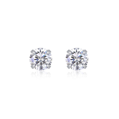 Minimalist S925 Sterling Silver Moissanite Hoop Earrings for Women | Classic Huggie Earrings with Diamond-Like Sparkle