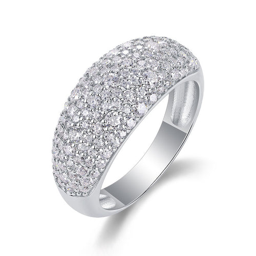 Bague en moissanite Moonlit Stars - Bague céleste en argent sterling S925, 133 pierres, taille 3EX, couleur D, avec certificat GRA