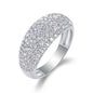 Bague en moissanite Moonlit Stars - Bague céleste en argent sterling S925, 133 pierres, taille 3EX, couleur D, avec certificat GRA