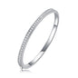 Bracelet jonc en moissanite – Bracelet de promesse en argent sterling S925, 39 pierres, taille 3EX, couleur D, cadeau d'anniversaire pour femme
