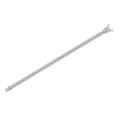Tennis Chain Bracelet - S925 Sterling Silver Gold Plated Each Moissanite 0.3ct Hip Hop Style Jewelry for Men/Women, Anniversary Gift