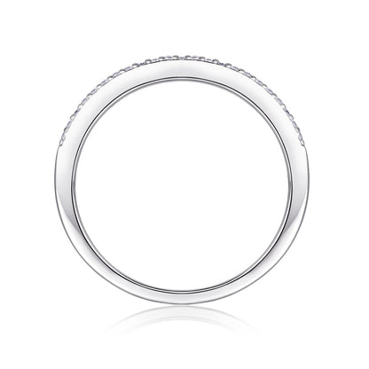 Beautiful Moment Eternity Ring - 4.4mm S925 Sterling Silver Moissanite Band, 68 Stone Light Luxury Wedding Jewelry