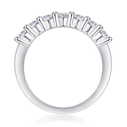 Bague index en moissanite 0,7 ct – Bijou pour femme en argent sterling S925 résistant à la lumière, bague minimaliste de luxe légère