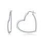 Heartbeat Moment Moissanite Earrings - 144-Stone Heart Shape, S925 Sterling Silver 5.0g, GRA Certified Diamond Alternative