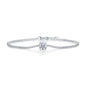 Dawn Dewdrop Moissanite Bracelet - 1ct Center Stone with CZ Accents, S925 Sterling Silver 4.5g Light Luxury Jewelry