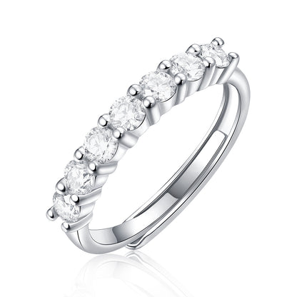 Bague index en moissanite 0,7 ct – Bijou pour femme en argent sterling S925 résistant à la lumière, bague minimaliste de luxe légère