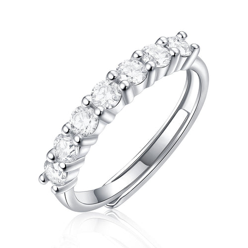 Bague index en moissanite 0,7 ct – Bijou pour femme en argent sterling S925 résistant à la lumière, bague minimaliste de luxe légère