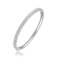 Whisper Moissanite Bangle - S925 Sterling Silver Plated with 18K white gold, 145-Stone D Color 1.5mm Full Eternity Bracelet