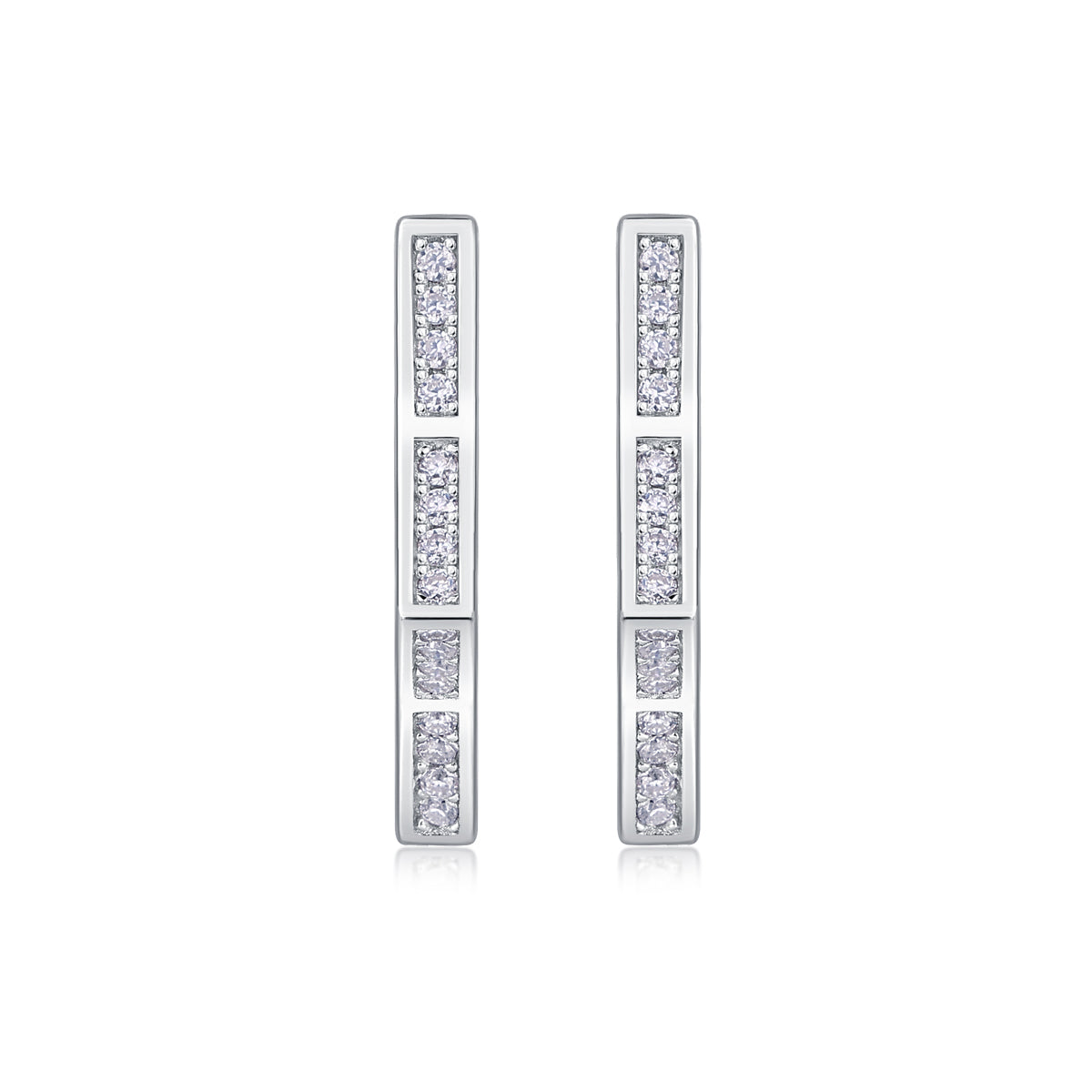 Star Shaped Moissanite Stud Earrings for Women | D Color 3EX Moissanite, 925 Sterling Silver, 18K White Gold Plated