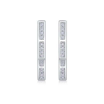 Star Shaped Moissanite Stud Earrings for Women | D Color 3EX Moissanite, 925 Sterling Silver, 18K White Gold Plated