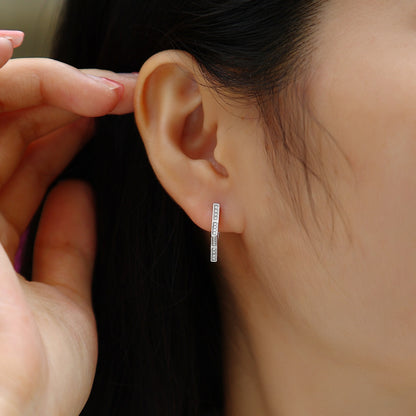 Star Shaped Moissanite Stud Earrings for Women | D Color 3EX Moissanite, 925 Sterling Silver, 18K White Gold Plated